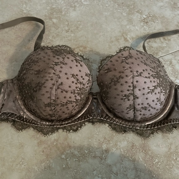 🪽😇🩶Victoria Secret Push Up Gorgeous Olive Lace - Picture 2 of 9